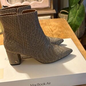 Kurt Geiger Textured Gold Heeled Boots